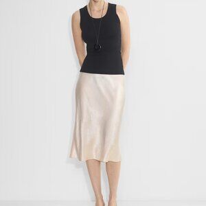 Aritzia Babaton Satin Midi Skirt – Size 12 – Champagne Nude